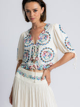 Load image into Gallery viewer, Carrie Embroidered Floral Tops