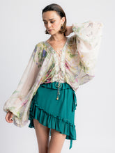 Load image into Gallery viewer, Hannah Ruffled Asymmetric Mini Skirt