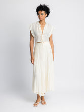 Load image into Gallery viewer, Alison Pleated Lace Maxi Skirt