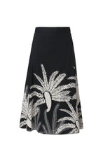 Load image into Gallery viewer, Heather Embroidered Palm Leaf Skirt