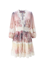 Load image into Gallery viewer, Pamela Lace Ruffle Mini Dress