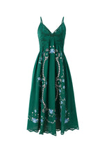 Load image into Gallery viewer, Janelle Lace Panel Midi Dress