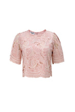 Load image into Gallery viewer, Nora Lace Embroidered Cropped Top