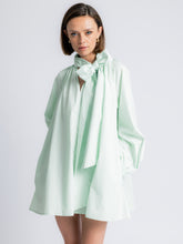 Load image into Gallery viewer, Paris Modern Tie-Neck Mini Dress