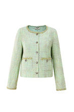 Load image into Gallery viewer, Hailey Textured Button-Up w/ Trim Jacket
