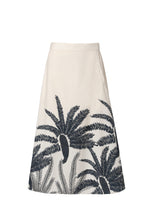 Load image into Gallery viewer, Heather Embroidered Palm Leaf Skirt

