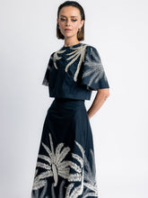 Load image into Gallery viewer, Heather Embroidered Palm Leaf Skirt
