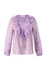 Load image into Gallery viewer, Aria Lace Ruffle Blouse
