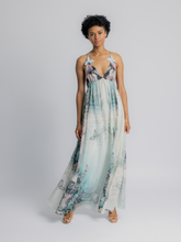 Load image into Gallery viewer, Liberty Printed Sheer Panel Maxi Dress
