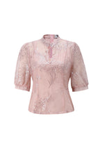 Load image into Gallery viewer, Maria Embroidered Mesh Top
