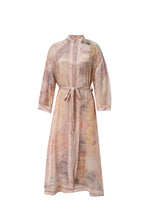 Load image into Gallery viewer, Long-sleeve dress with a pattern on a white background
