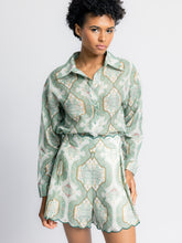 Load image into Gallery viewer, Megan Ornamental Geometric Print Short
