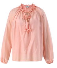 Load image into Gallery viewer, Larissa Ruffle Floral Tie Blouse

