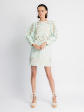 Load image into Gallery viewer, Venus Embellished Sheer Sleeve Mini Dress
