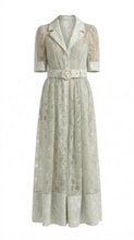 Load image into Gallery viewer, Monroe Tailored Collar Lace Dress
